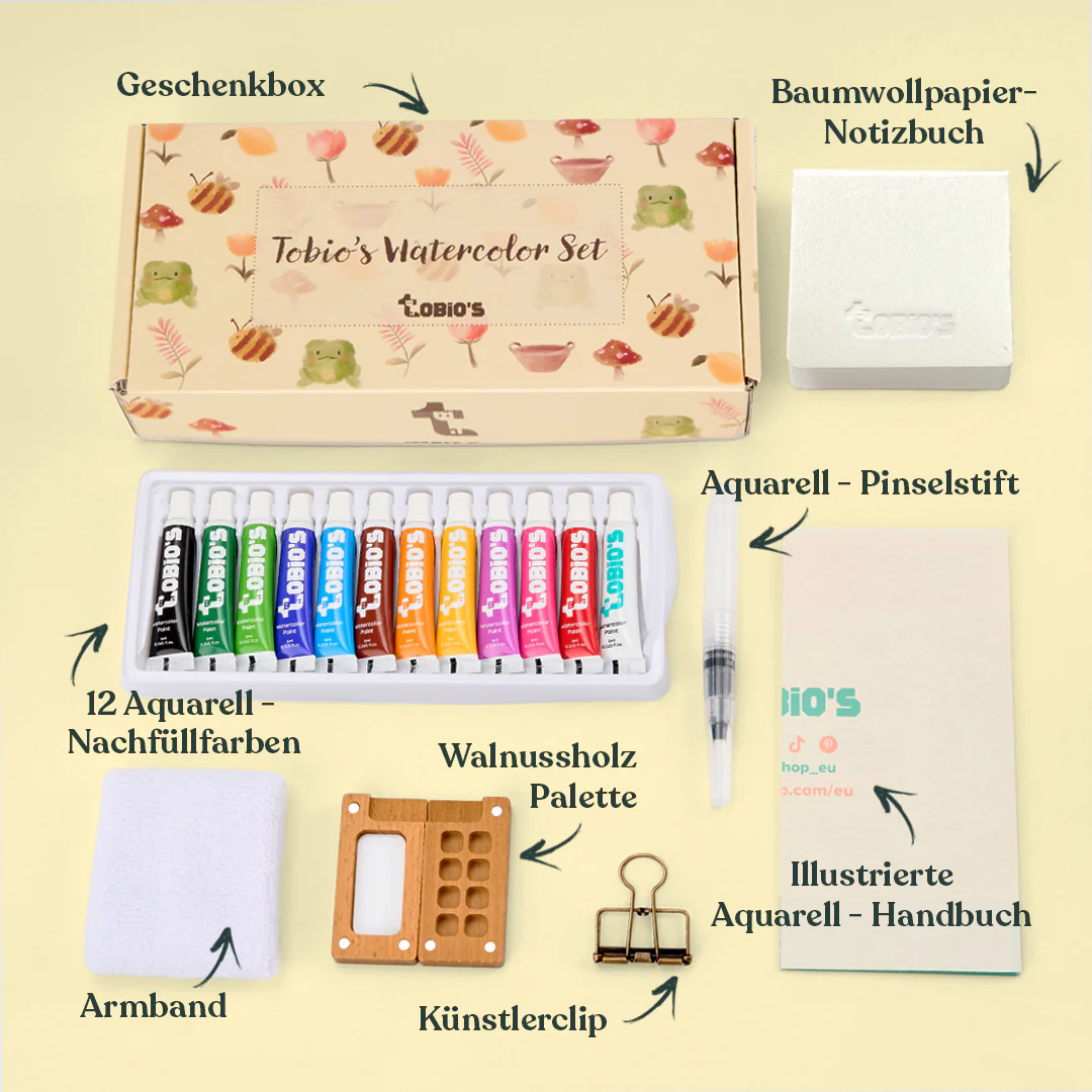 Tobio's™ Aquarellfarben-Set